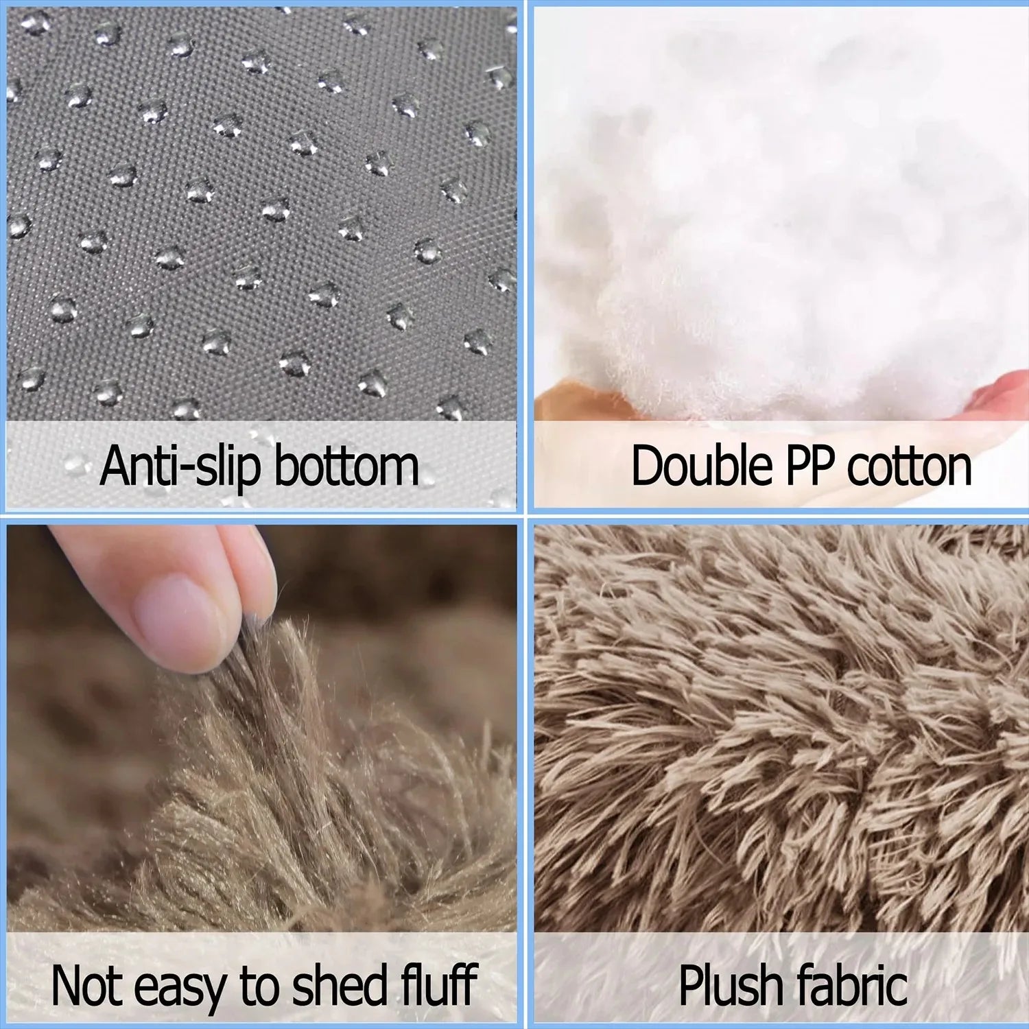 Round Plush Dog Bed